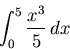 \begin{displaymath}
\int_0^5 \frac{x^3}{5} \, dx \\
\end{displaymath}